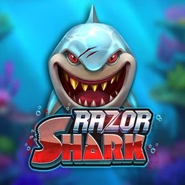 Razor Shark online game logo by Push Gaming on slotspalacegreece.com
