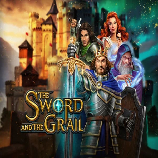 Slots logo of The Sword and the Grail from Play’n GO at SlotsPalace Casino