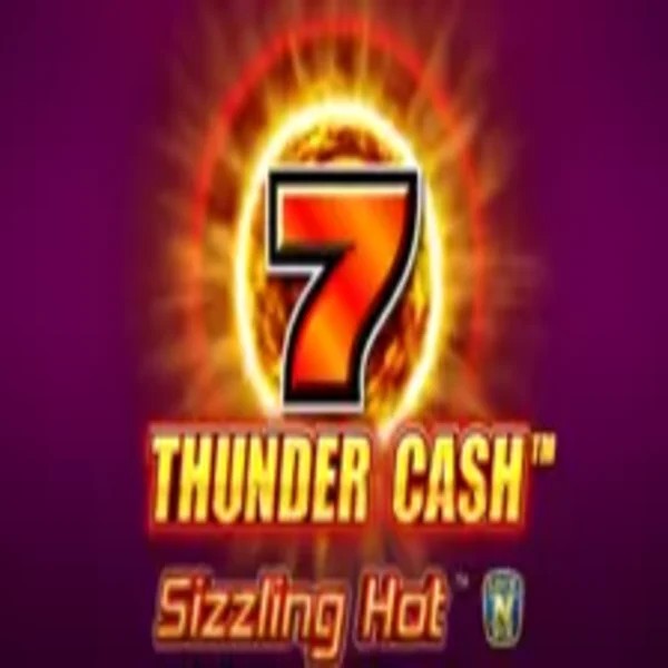 Thunder Cash Sizzling Hot online game logo by Novomatic on slotspalacegreece.com