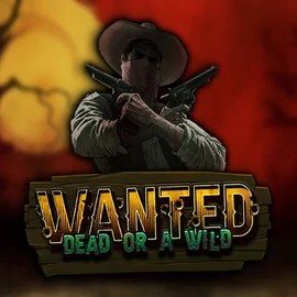 Official Slots logo: Wanted Dead or a Wild by Hacksaw Gaming at SlotsPalace Casino